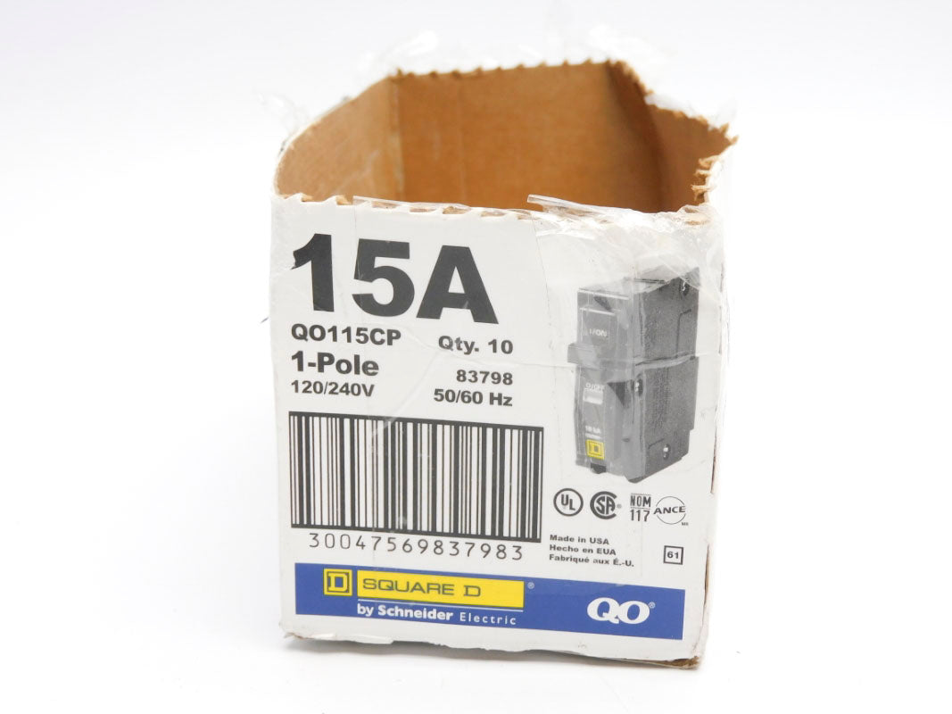 SQUARE D QO115CP 15A 120/240V (PKG OF 10) NSMP