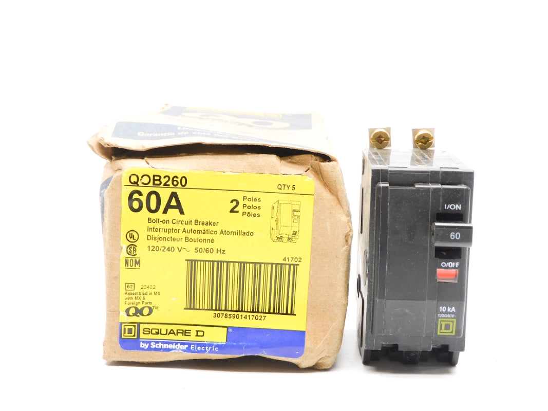 SQUARE D QOB260 60A 120/240V (PKG OF 5) NSMP