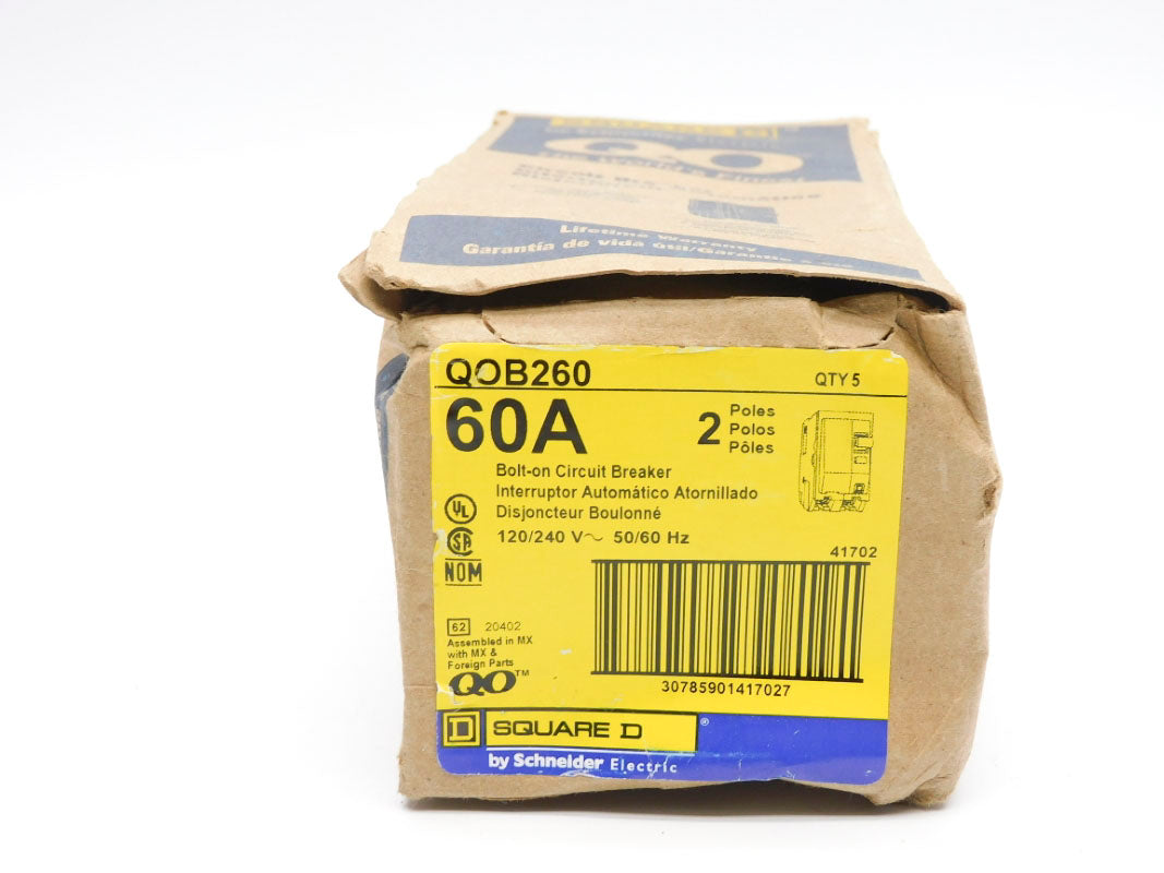 SQUARE D QOB260 60A 120/240V (PKG OF 5) NSMP