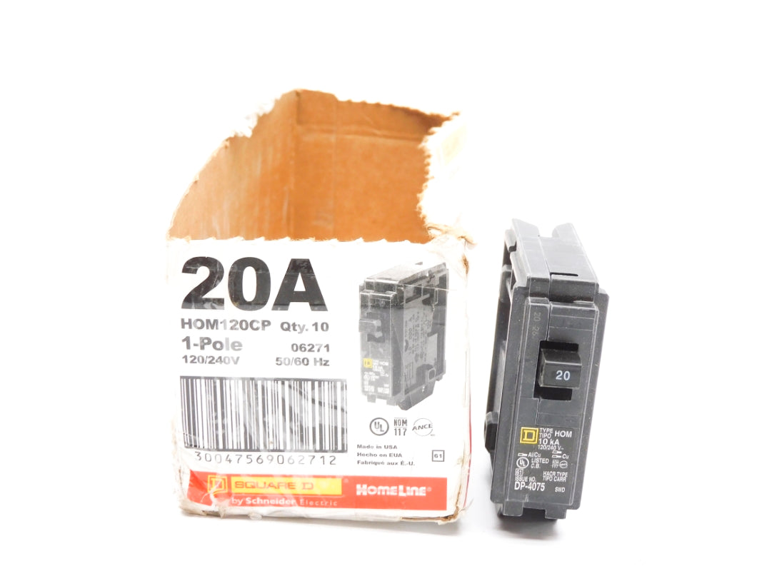 SQUARE D HOM120 120/240V 20A (PKG OF 10) NSMP