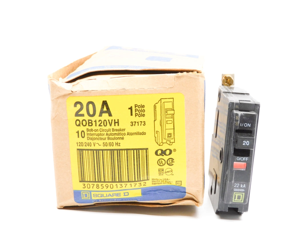 SQUARE D QOB120VH 20A 120/240V (PKG OF 10) NSMP
