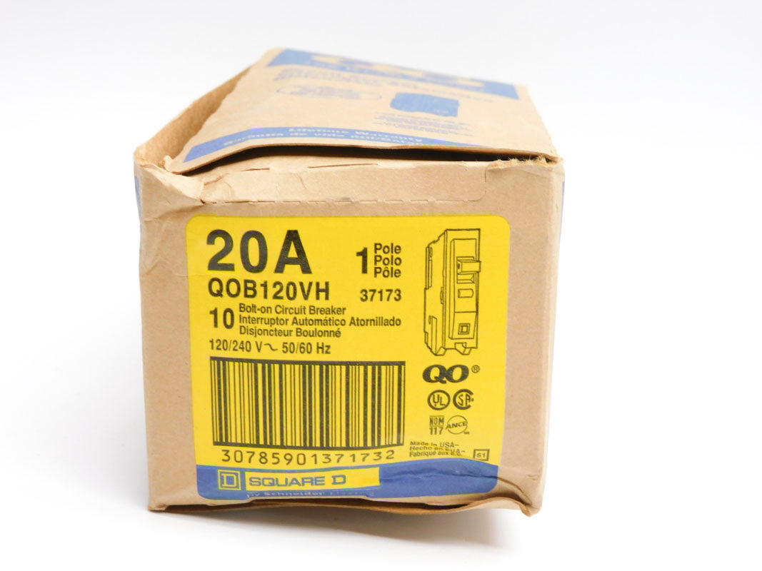 SQUARE D QOB120VH 20A 120/240V (PKG OF 10) NSMP
