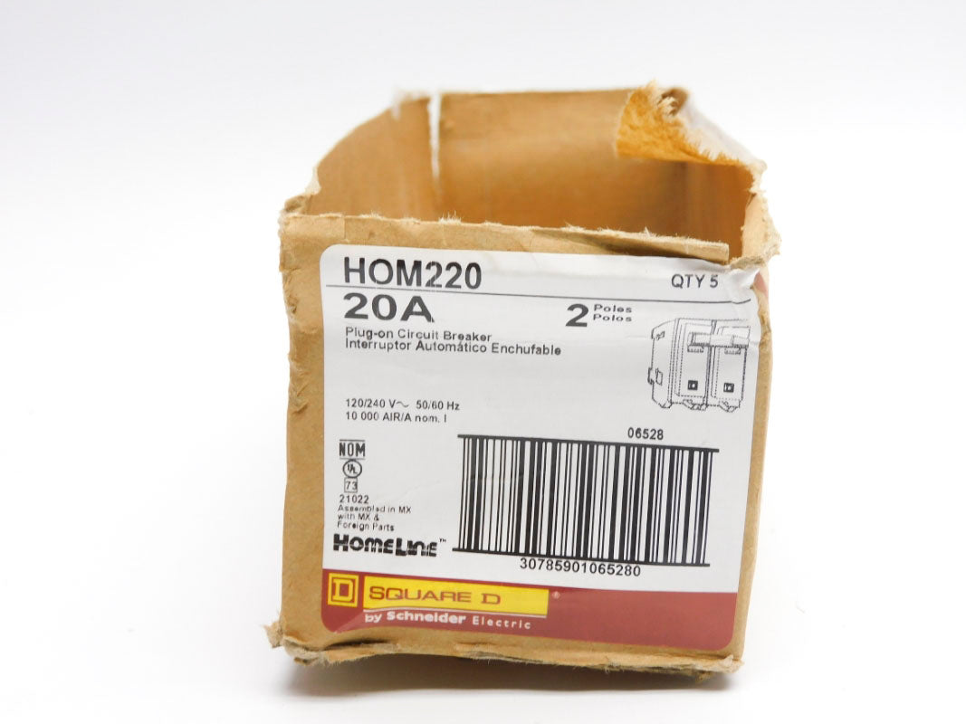 SQUARE D HOM220 20A 120/240V (PKG OF 5) NSMP