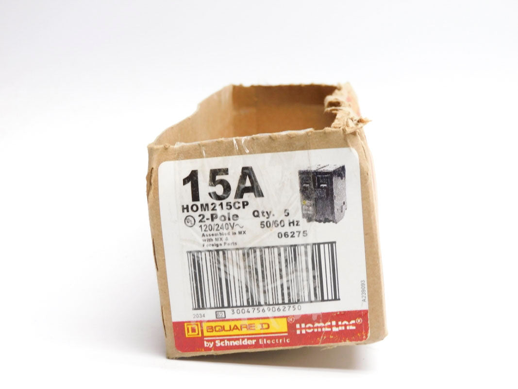 SQUARE D HOM215CP 120/240V15A (PKG OF 5) NSMP