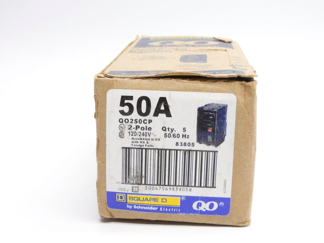 SQUARE D QO250CP 50A 120/240V (PKG OF 5) NSMP