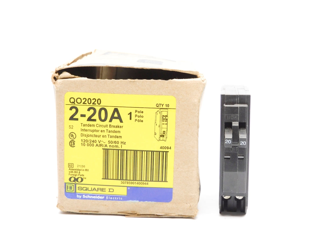 SQUARE D QO2020 20A 120/240V (PKG OF 10) NSMP