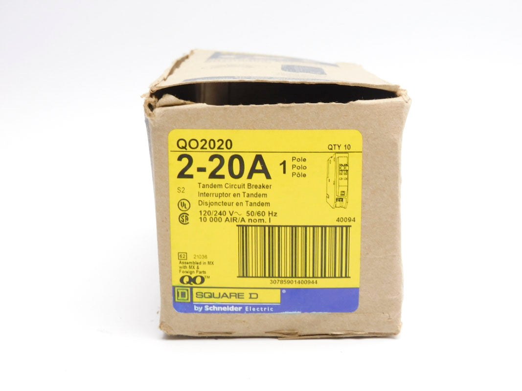 SQUARE D QO2020 20A 120/240V (PKG OF 10) NSMP