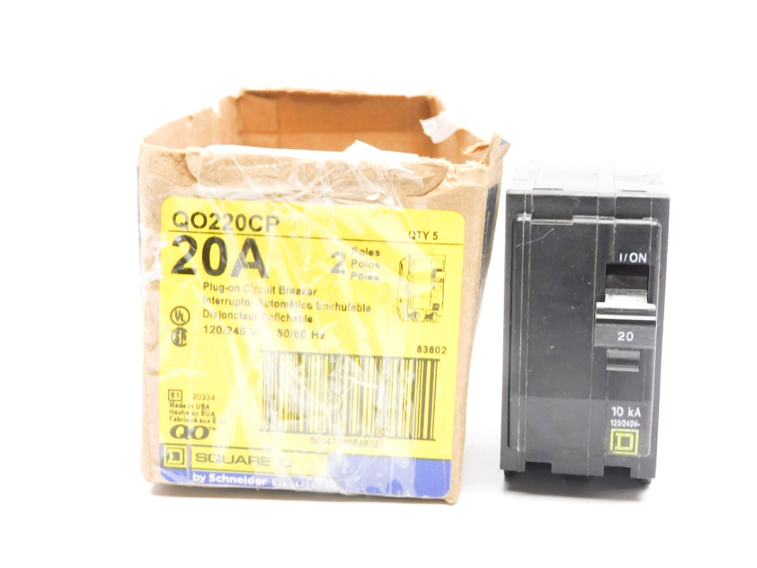 SQUARE D QO220CP 120/240V 20A (PKG OF 5) NSMP