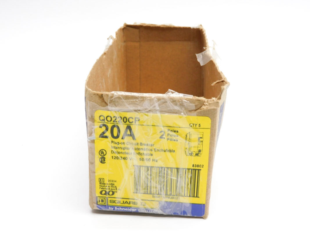 SQUARE D QO220CP 120/240V 20A (PKG OF 5) NSMP