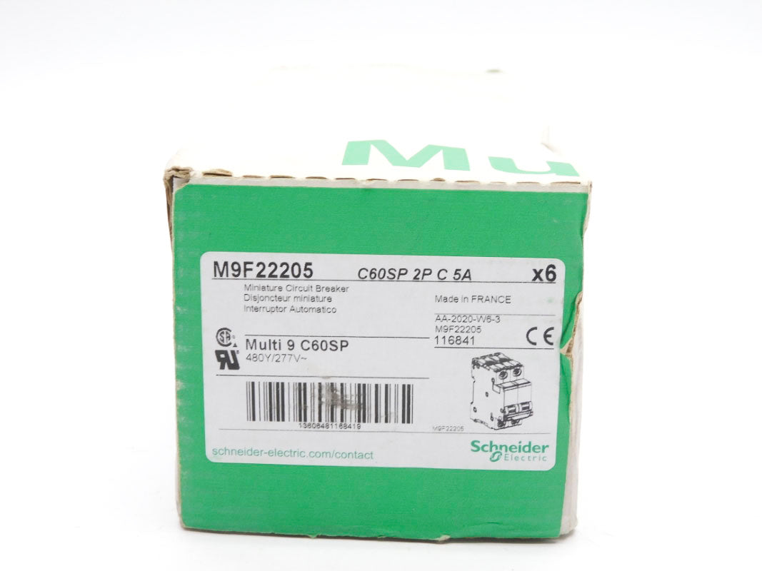 SCHNEIDER ELECTRIC M9F22205 5A 480/277V (PKG OF 6) NSFS