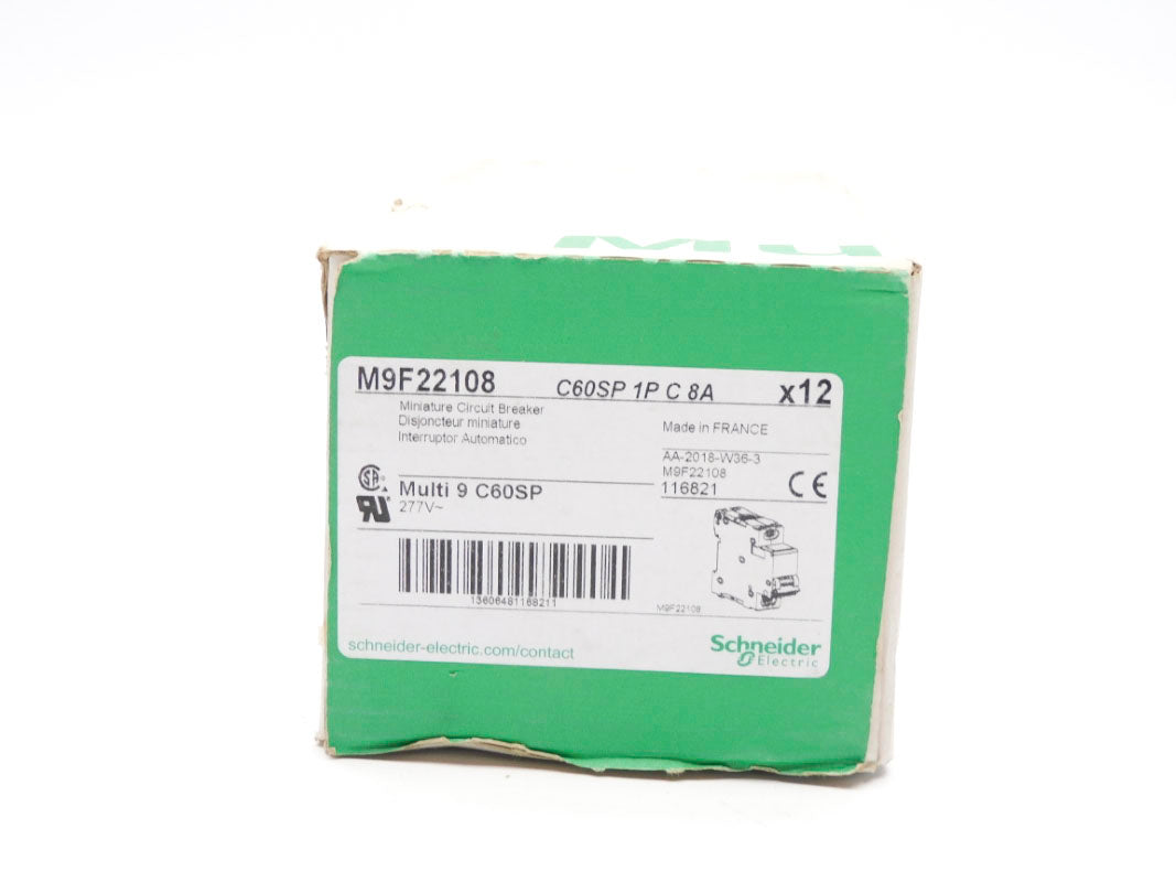 SCHNEIDER ELECTRIC M9F22108 277V 8A (PKG OF 12) NSFS