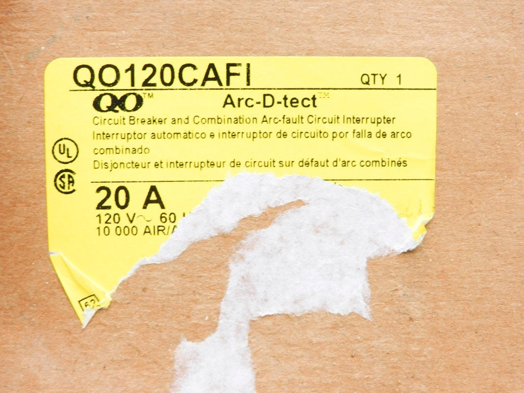 SQUARE D QO120CAFI 120V 20A NSMP