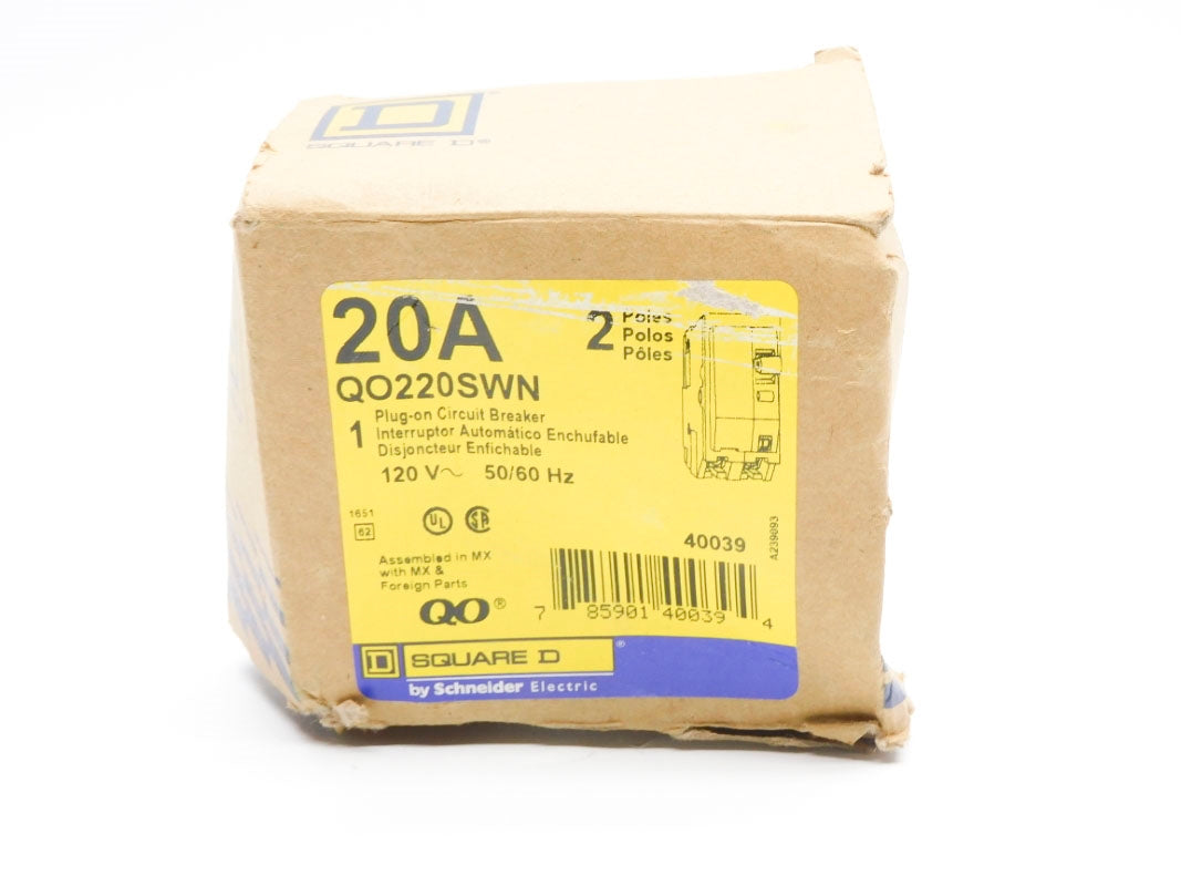 SQUARE D QO220SWN 120V 20A NSMP