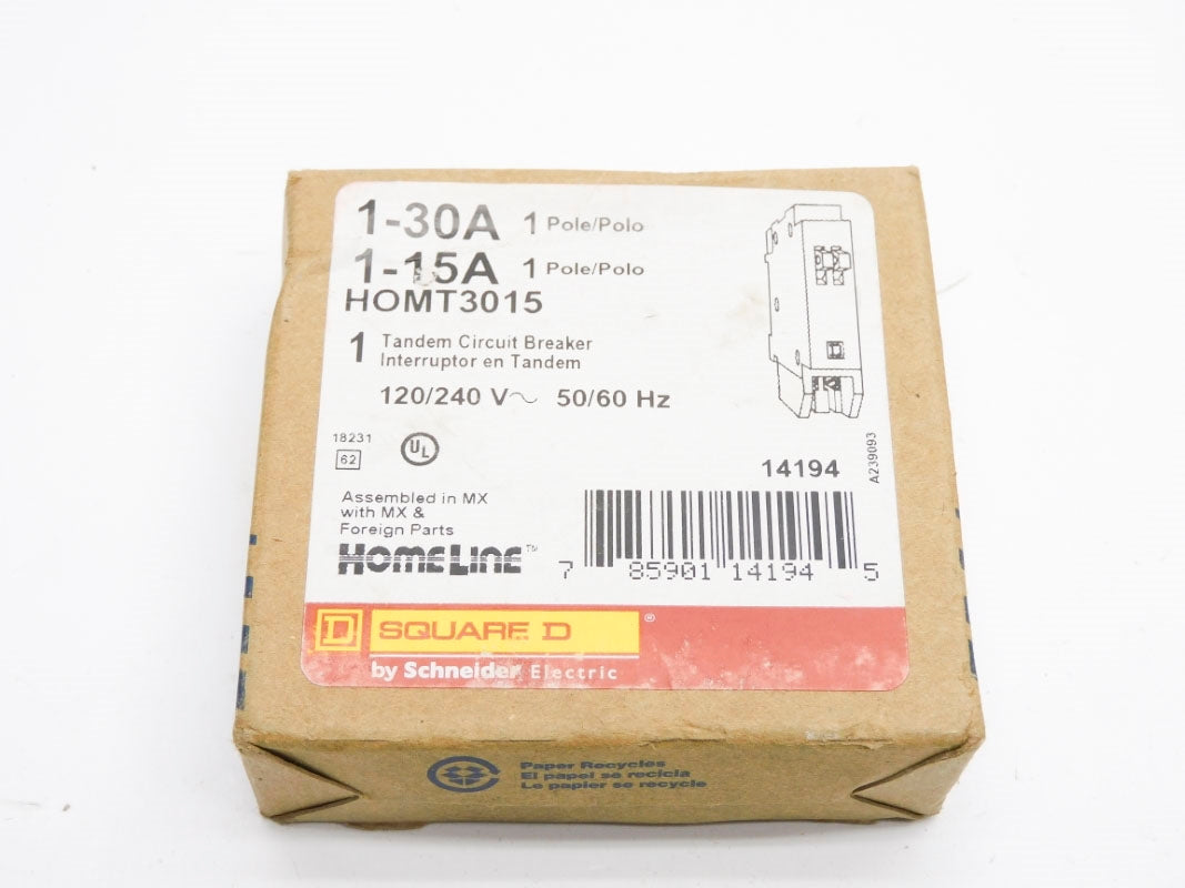 SQUARE D HOMT3015 120/240V 30/15A  NSMP