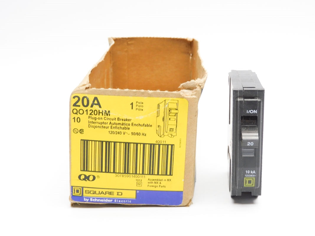 SQUARE D QO120HM 20A 120/240V (PKG OF 10) NSMP