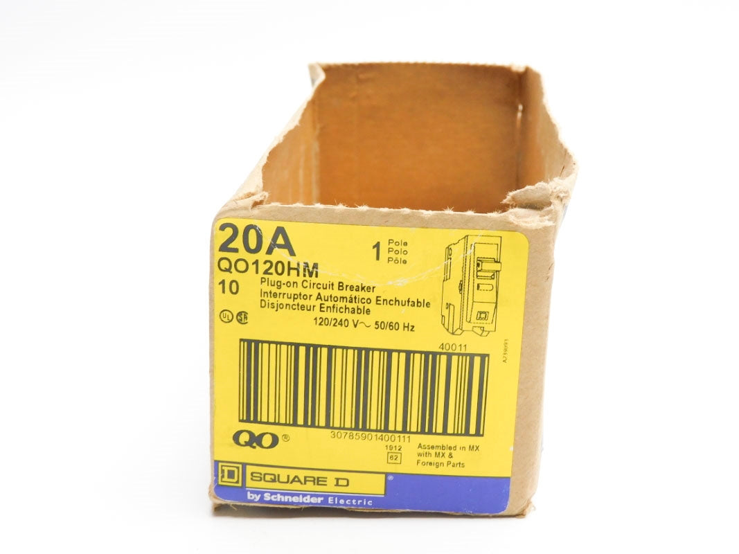 SQUARE D QO120HM 20A 120/240V (PKG OF 10) NSMP