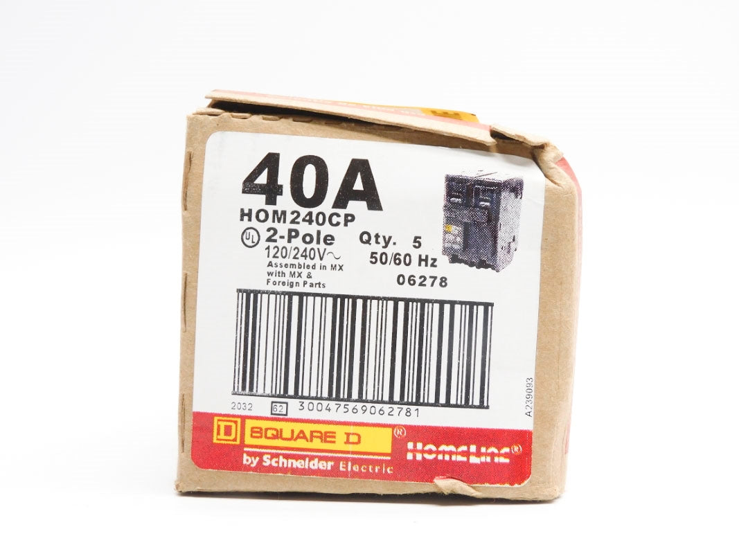 SQUARE D HOM240CP 40A 120/240V (PKG OF 5) NSMP