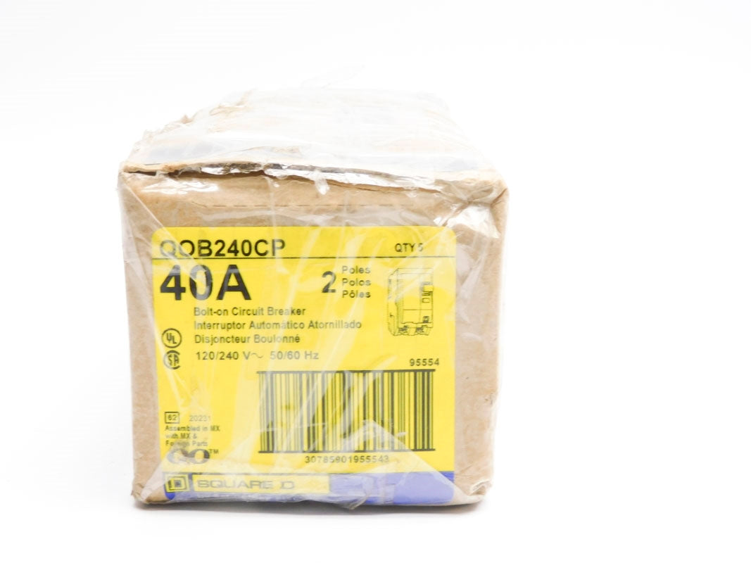 SQUARE D QOB240CP 40A 120/240V (PKG OF 5) NSMP