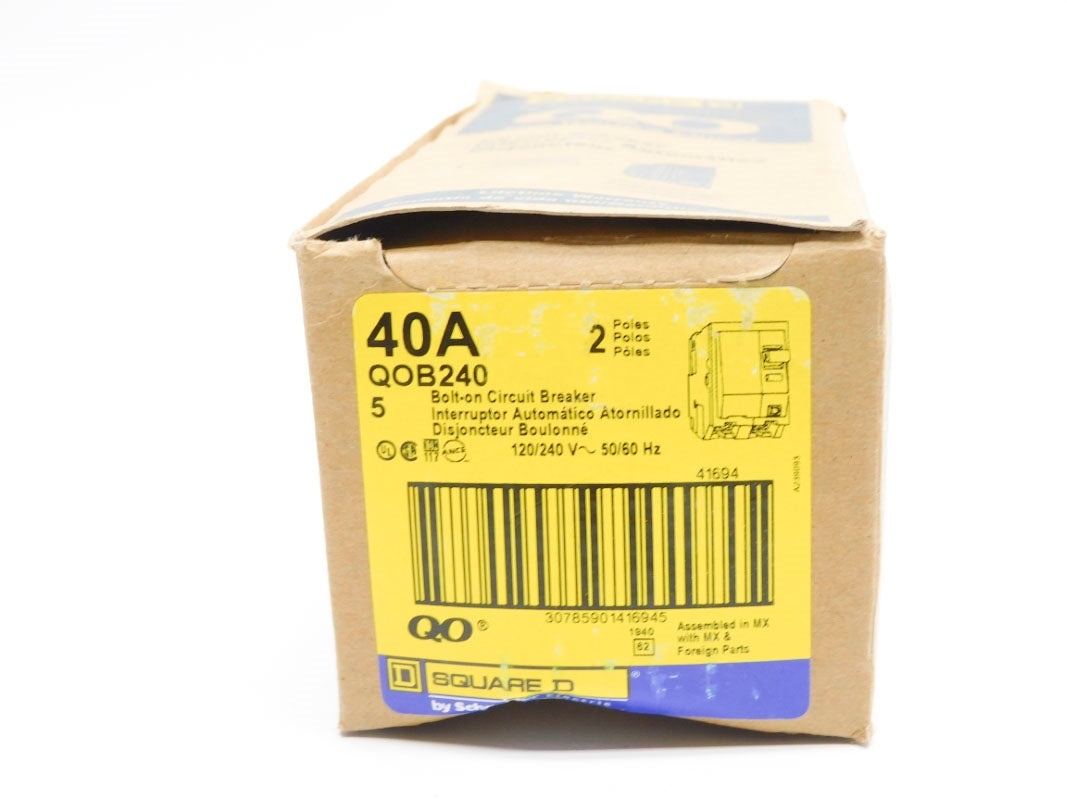 SQUARE D QOB240 40A 120/240V (PKG OF 5) NSMP