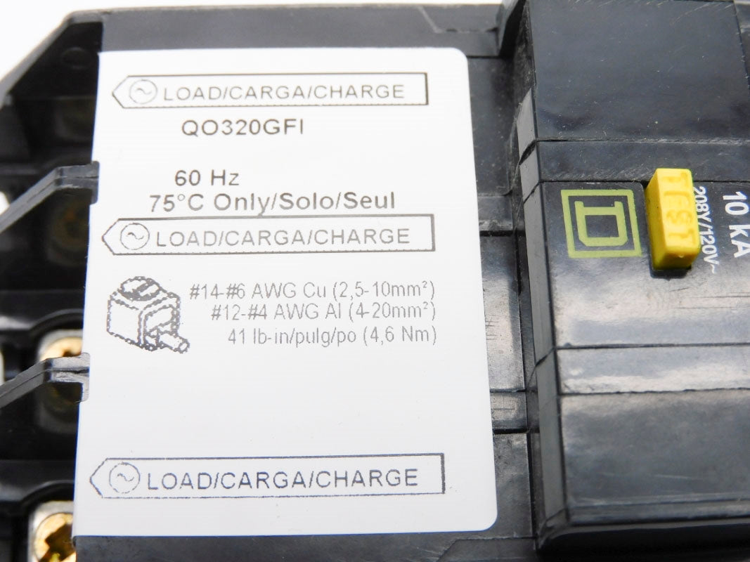 SQUARE D QO320GFI 208/120V 20A NSMP