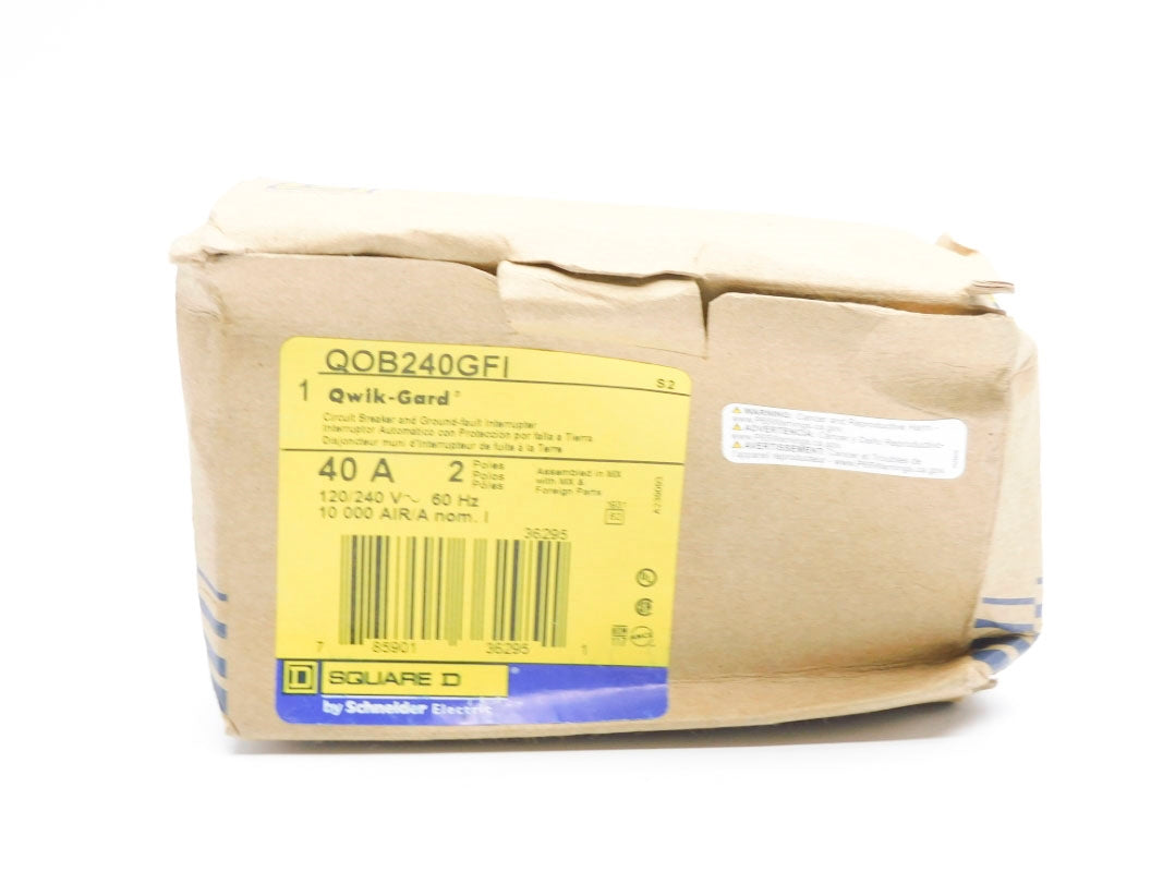 SQUARE D QOB240GFI 120/240V 40A NSMP