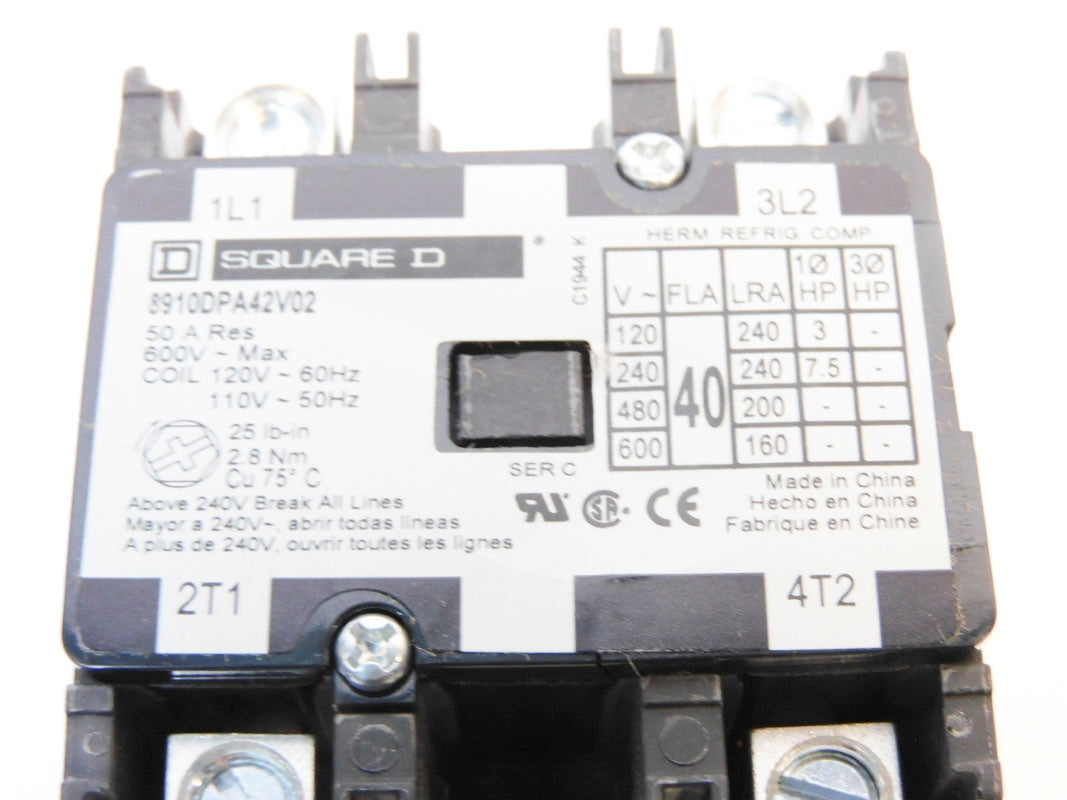 SQUARE D 8910DPA42V02 SER. C 110/120V 40A NSMP