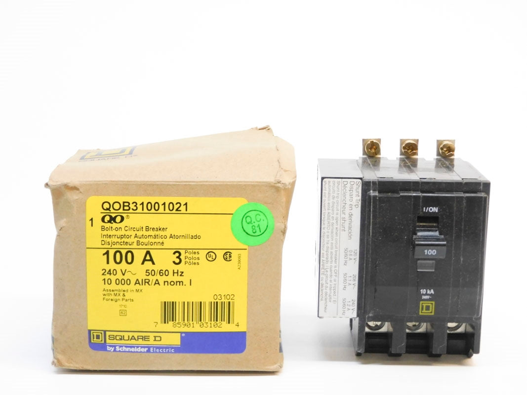 SQUARE D QOB31001021 100A 240V NSMP