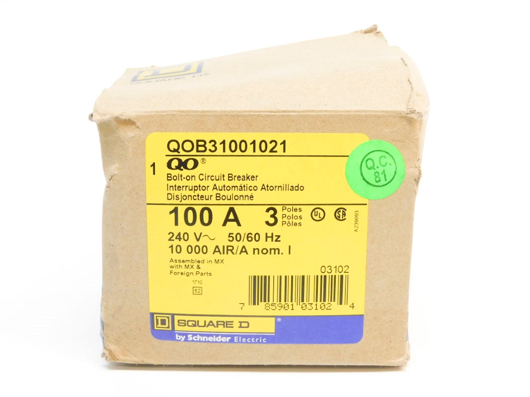 SQUARE D QOB31001021 100A 240V NSMP