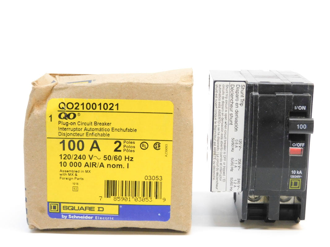 SQUARE D QO21001021 100A 120/240V NSMP