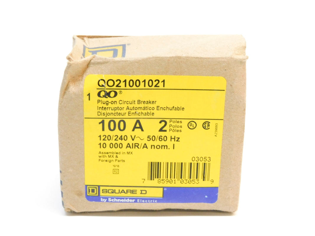 SQUARE D QO21001021 100A 120/240V NSMP