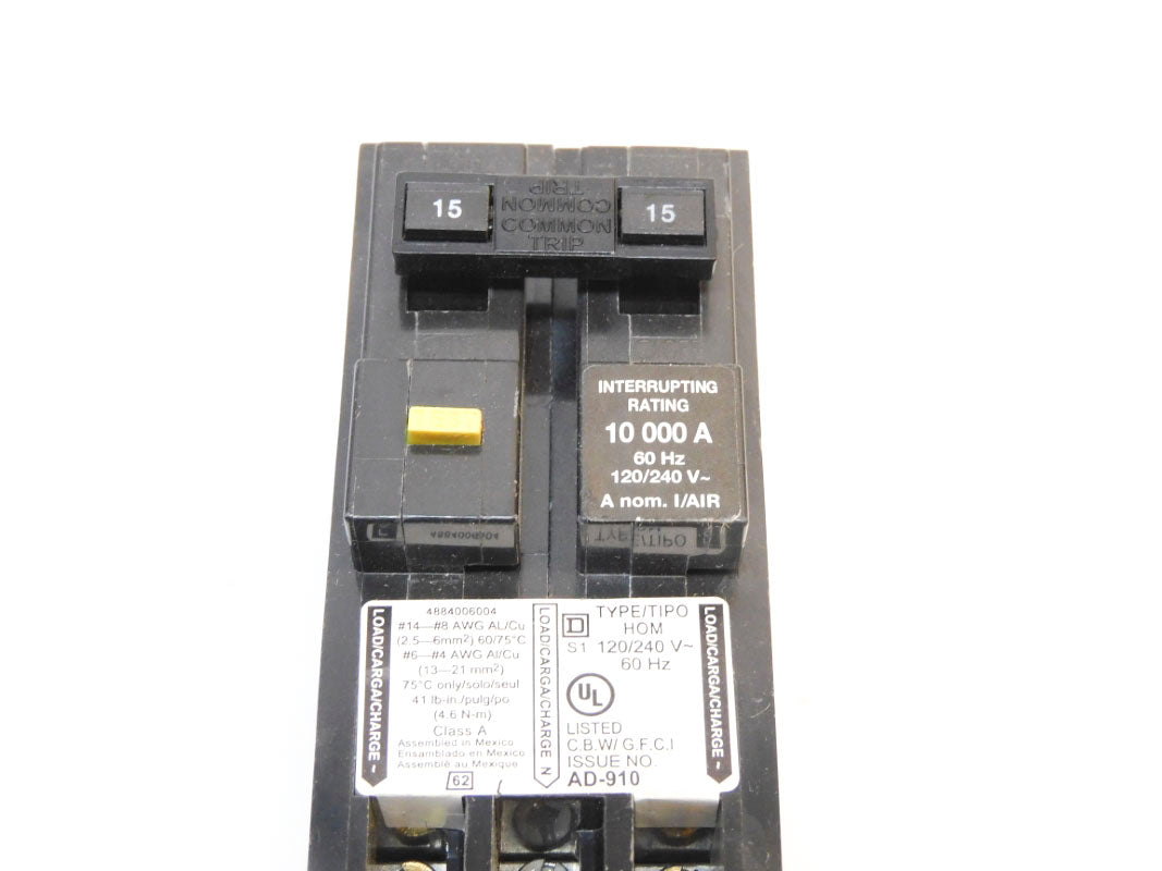 SQUARE D HOM215GFI 120/240V 15A NSMP