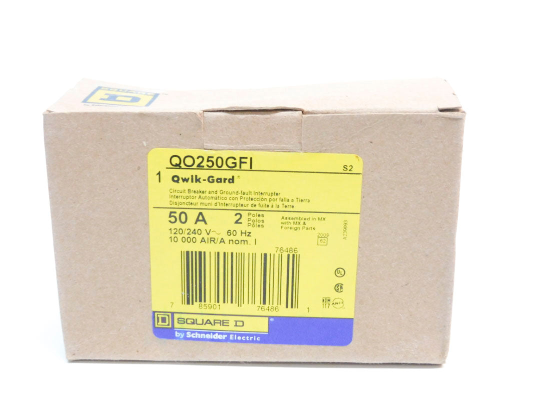 SQUARE D QO250GFI 120/240V 50A NSMP