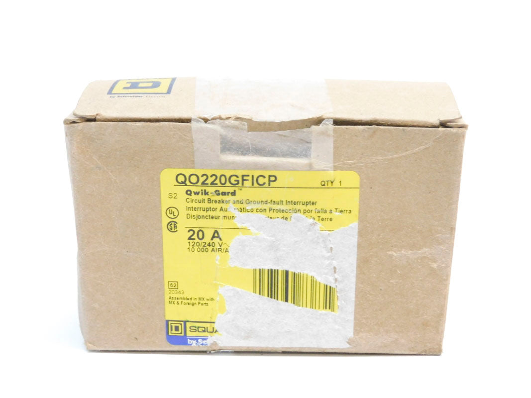 SQUARE D QO220GFICP 120/240V 20A (AS PICTURED) NSMP