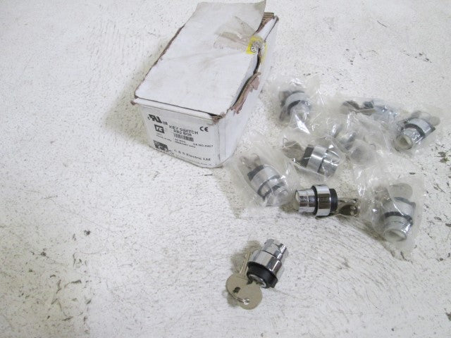 LOT OF 9 C&S ELECTRIC KEY SWITCH RB2 BG6 *NEW IN BOX*