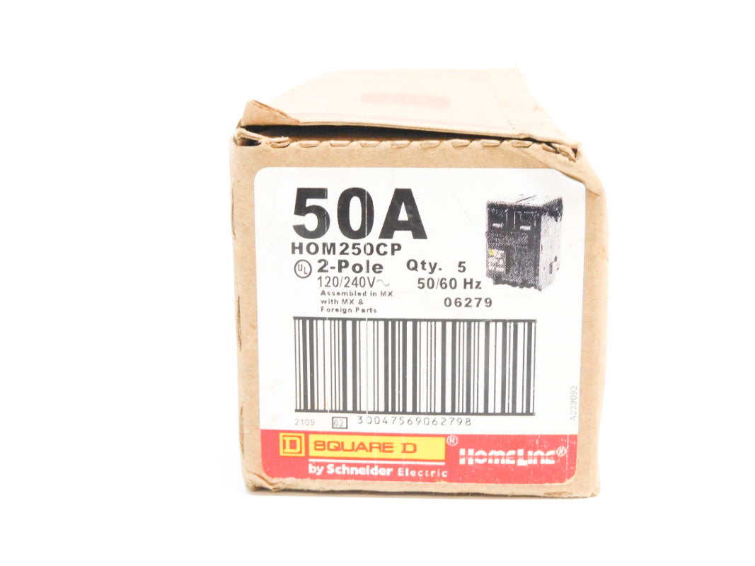 SQUARE D HOM250CP 120/240V 50A (PKG OF 5) NSMP