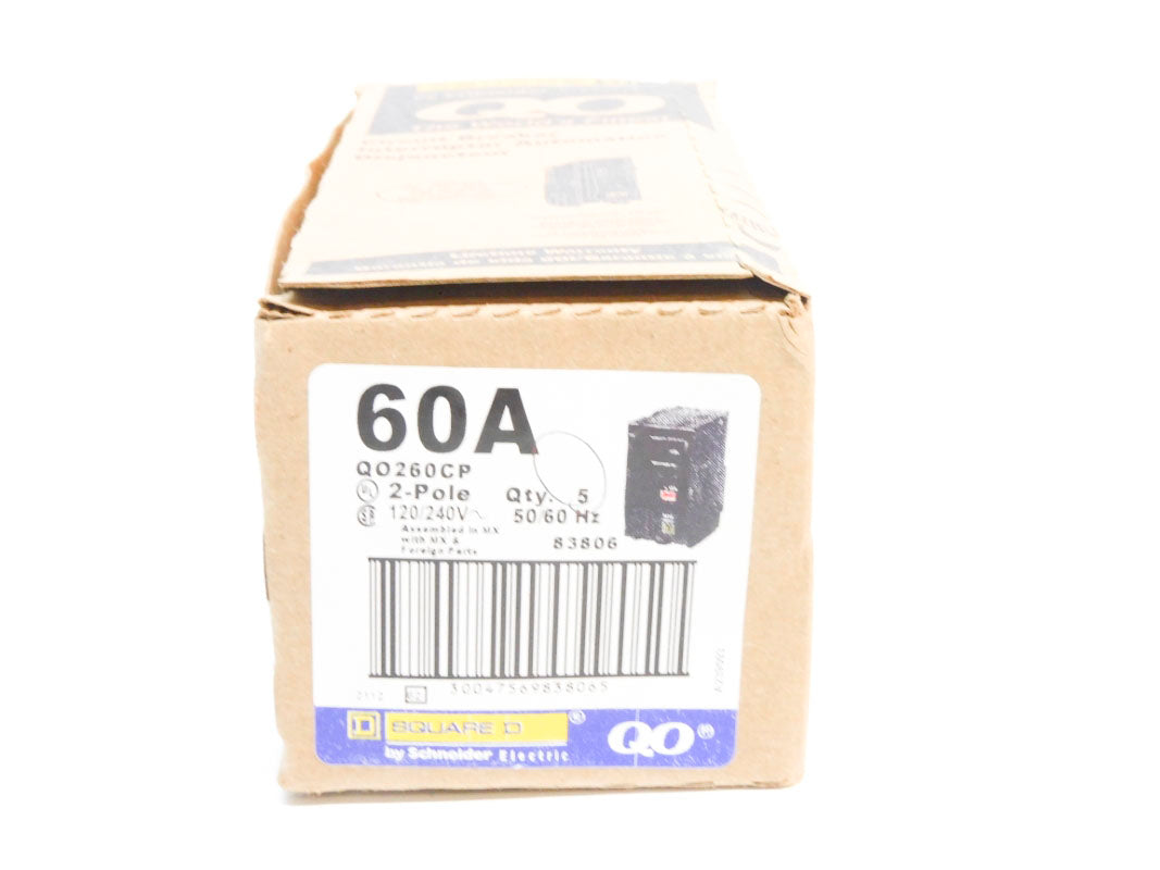 SQUARE D QO260CP 120/240V 60A (PKG OF 5) NSMP