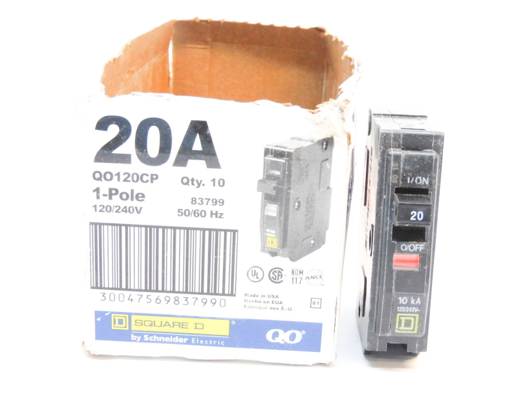 SQUARE D QO120CP 20A 120/240V (PKG OF 10) NSMP