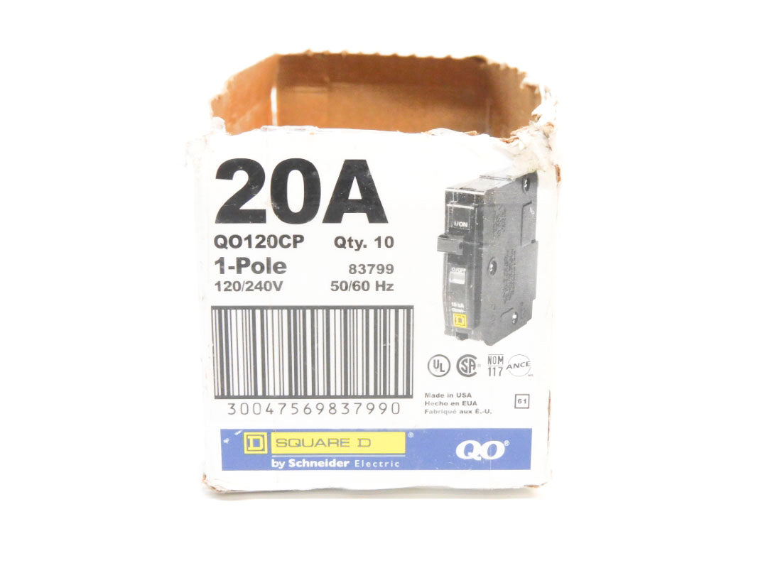 SQUARE D QO120CP 20A 120/240V (PKG OF 10) NSMP
