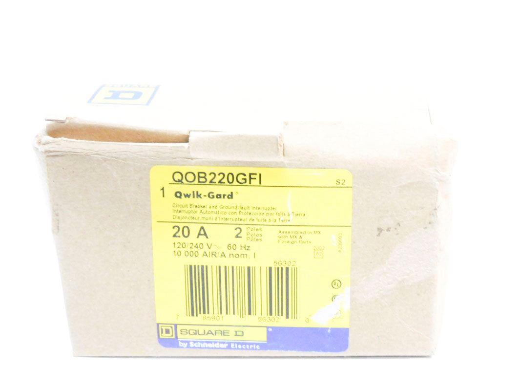 SQUARE D QOB220GFI 120/240V 20A NSMP