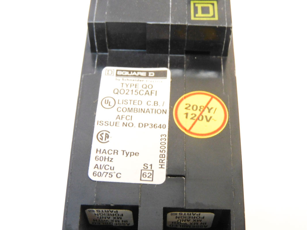 SQUARE D QO215CAFI 120/240V 15A NSMP