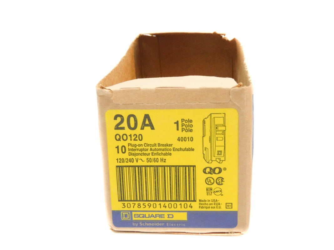 SQUARE D QO120 20A 120/240V (PKG OF 10) NSMP