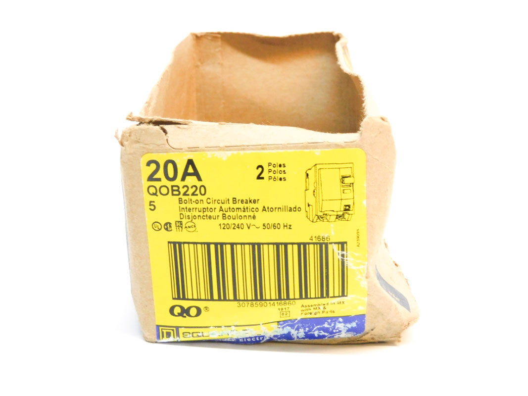 SQUARE D QOB220 120/240V 20A (PKG OF 5) NSMP