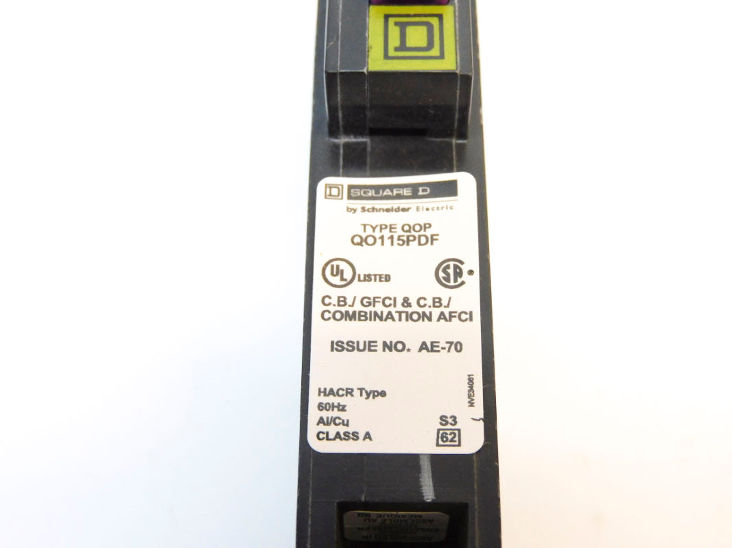 SQUARE D QO115PDF 120V 15A NSMP