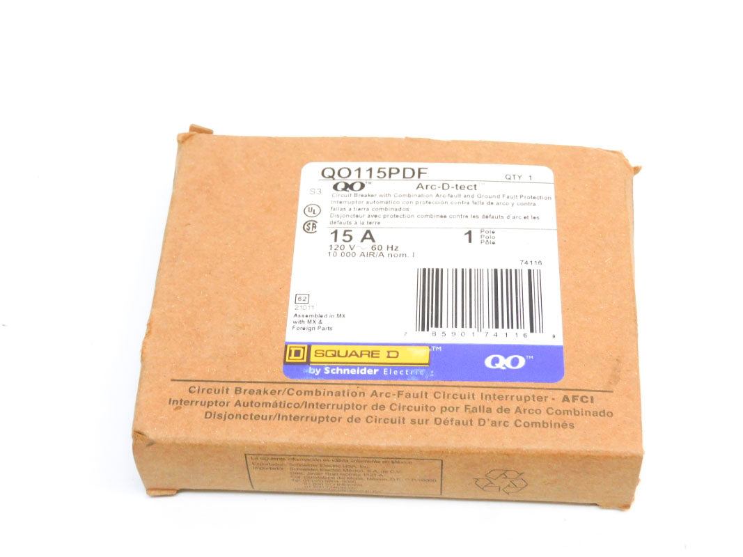 SQUARE D QO115PDF 120V 15A NSMP