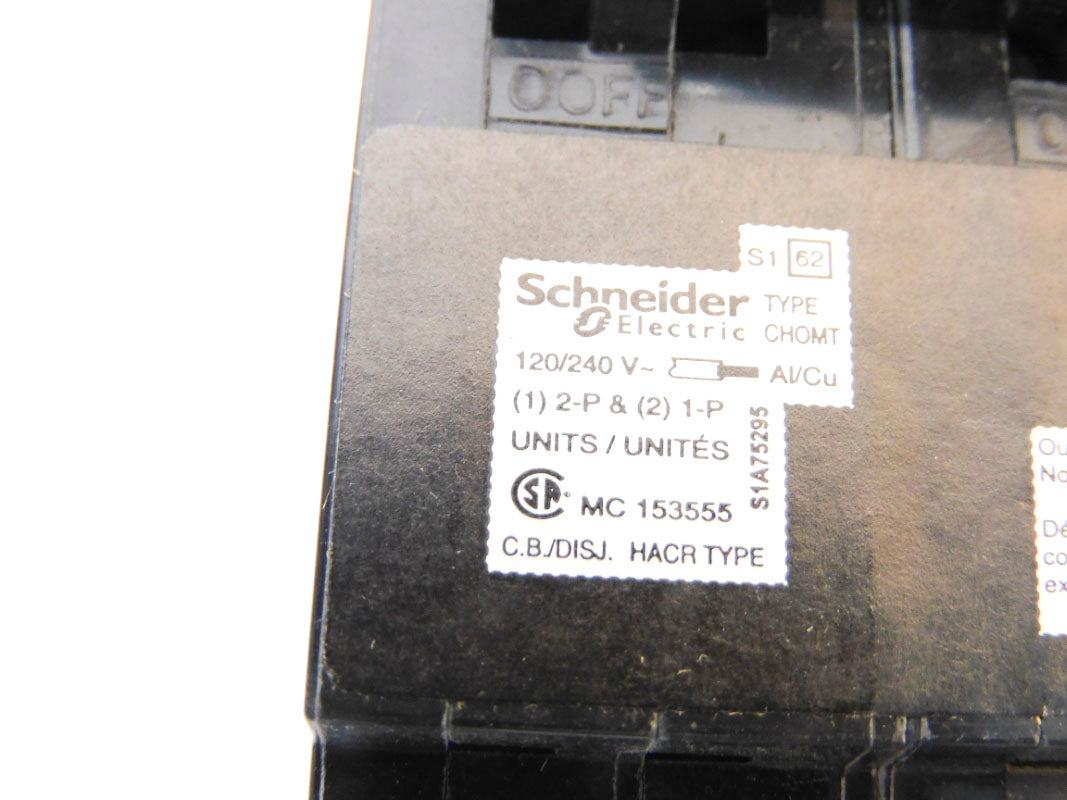 SCHNEIDER ELECTRIC CHOMT1515220 2-15A 1-20A 120/240V (PKG OF 5) NSMP