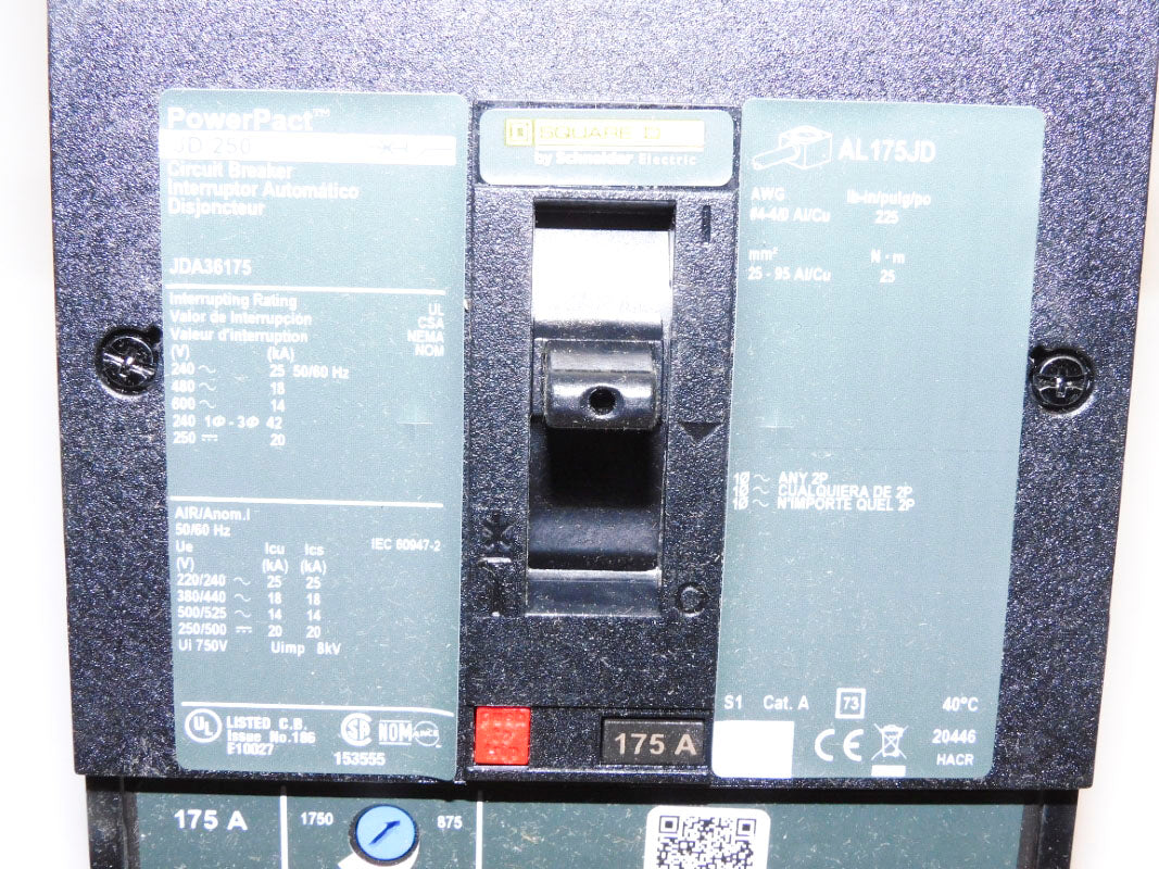 SQUARE D JDA36175 175A 600V NSMP