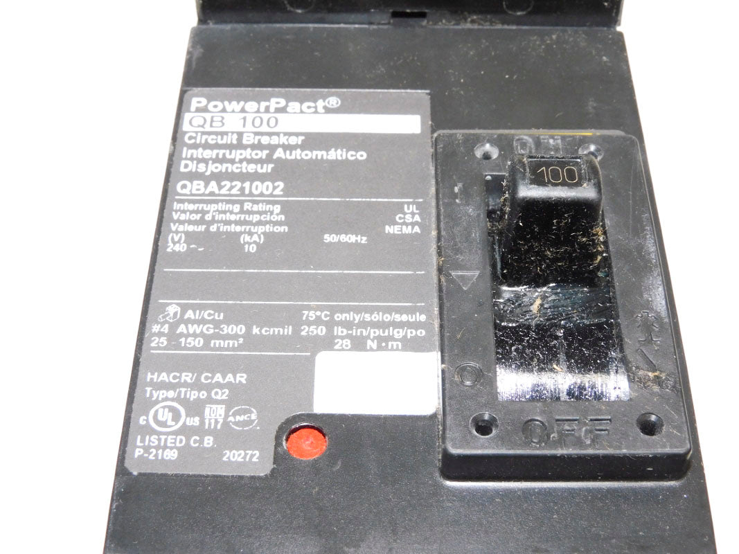 SQUARE D QBA221002 100A 240V NSMP