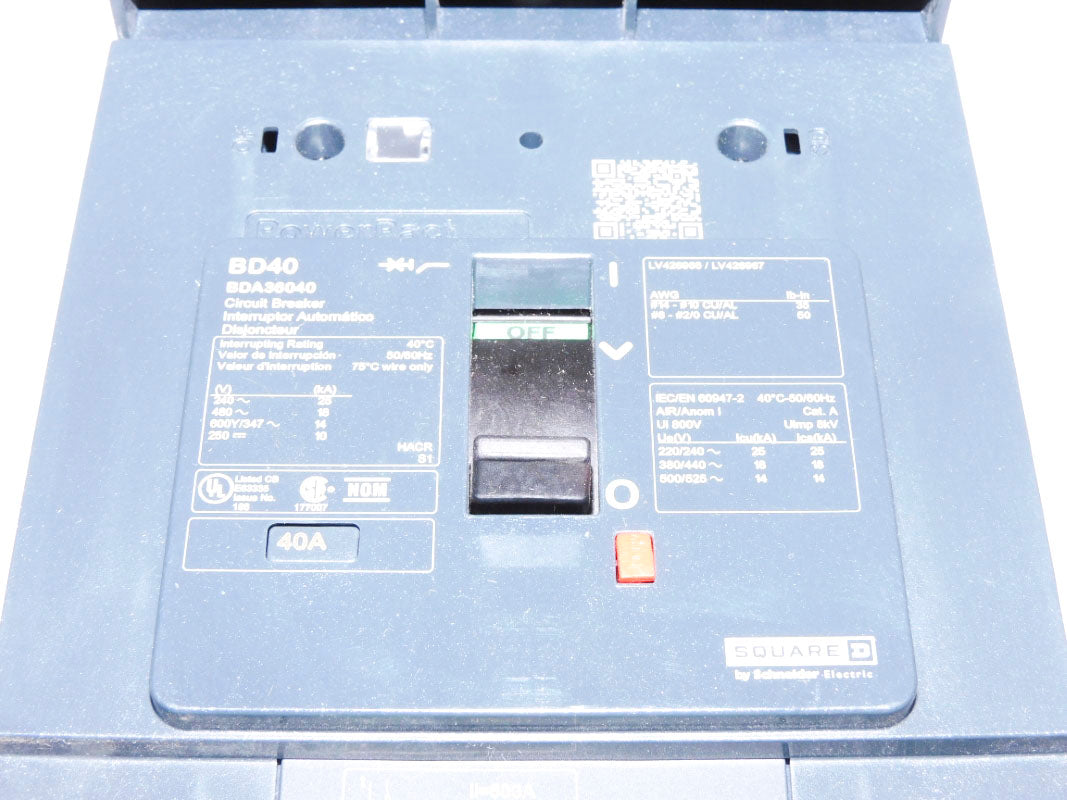 SQUARE D BDA36040 480V 40A NSMP