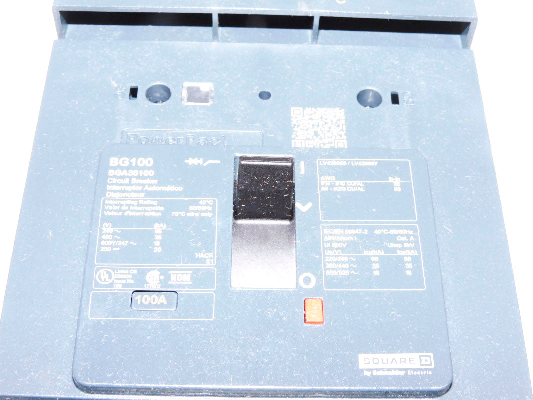 SQUARE D BGA36100 480V 100A NSMP