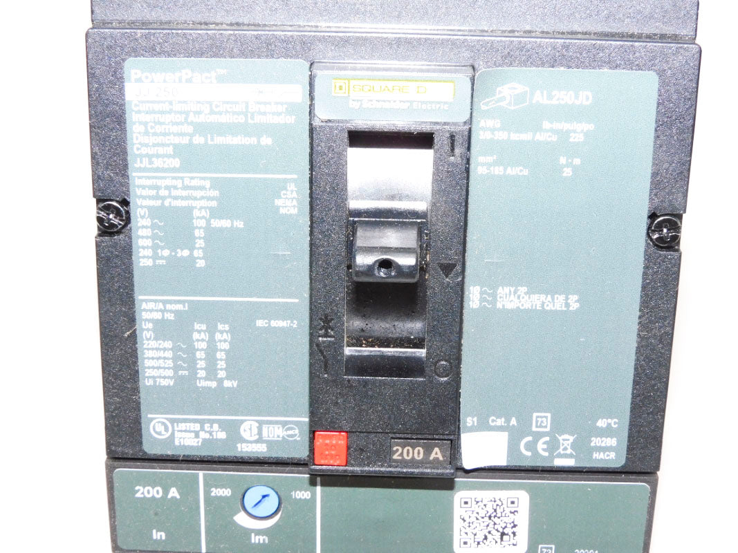 SQUARE D JJL36200 600V 200A NSMP